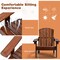 Costway 110 LBS Capacity Kid's Adirondack Chair Patio Wood High Backrest Arm Rest